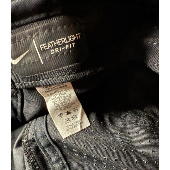 Nike Featherlight Dri-Fit Adjustable Hat Cap Polyester Mens Black - Picture 5 of 5